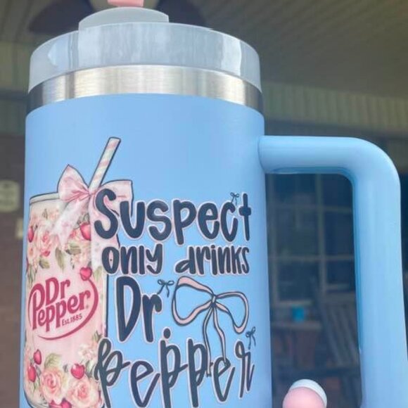 Suspect only drinks Dr. Pepper Tumbler Set - Picture 1 of 3